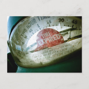 Retro Parking Metre 01 Postcard