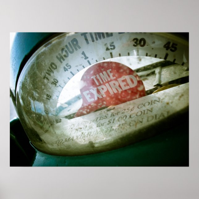 Retro Parking Metre 01 Poster (Front)