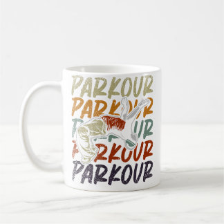 Retro Parkour Outdoor Parkour Runner Coffee Mug