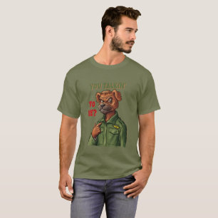 Retro Parody Dog – You Talkin’ to Me? T-Shirt