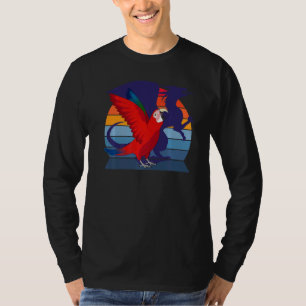 Retro Parrot I Dragon I Screaming Green-winged Mac T-Shirt