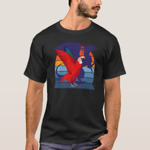 Retro Parrot I Dragon I Screaming Green-winged Mac T-Shirt