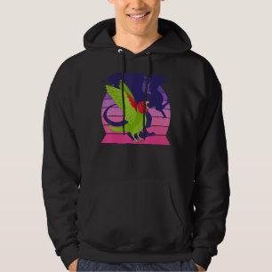 Retro Parrot I Dragon I Screaming Red masked Conur Hoodie