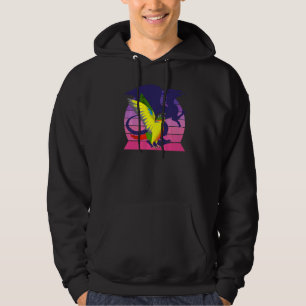Retro Parrot I Dragon I Screaming Yellow Green Che Hoodie