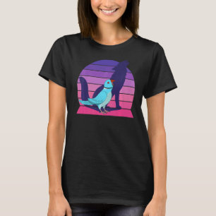 Retro Parrot I Howling Wolf I Screaming Blue India T-Shirt