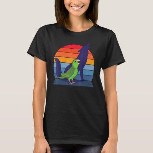 Retro Parrot I Howling Wolf I Screaming Green Parr T-Shirt