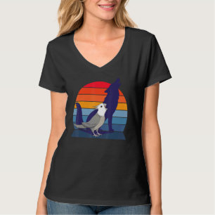 Retro Parrot I Howling Wolf I Screaming Grey Cocka T-Shirt