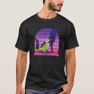 Retro Parrot I Howling Wolf I Screaming Moustache T-Shirt