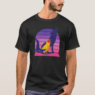 Retro Parrot I Howling Wolf I Screaming Sun Conure T-Shirt