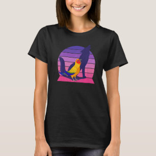 Retro Parrot I Howling Wolf I Screaming Sun Conure T-Shirt