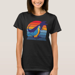Retro Parrot I Tyrannosaurus Rex I Blue throated M T-Shirt