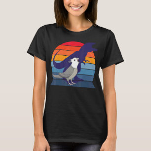 Retro Parrot I Tyrannosaurus Rex I Screaming Grey T-Shirt