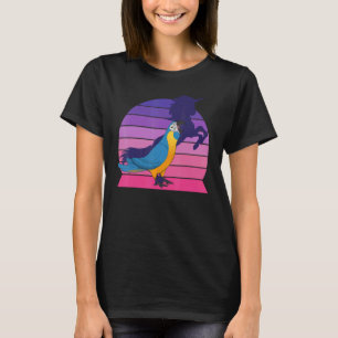 Retro Parrot I Unicorn I Blue throated Macaw T-Shirt