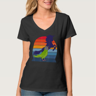 Retro Parrot I Unicorn I Screaming Dusky-headed Co T-Shirt
