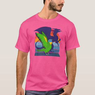 Retro Parrot I Winged Dragon I Orange winged Amazo T-Shirt