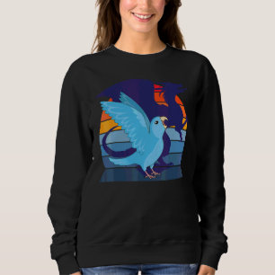 Retro Parrot I Winged Dragon I Screaming Blue Parr Sweatshirt