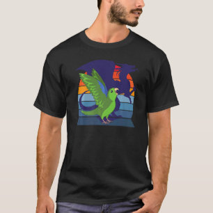 Retro Parrot I Winged Dragon I Screaming Green Par T-Shirt