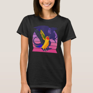 Retro Parrot I Winged Dragon I Screaming Sun Conur T-Shirt
