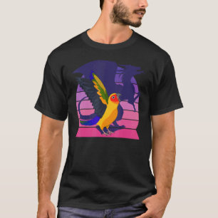 Retro Parrot I Winged Dragon I Screaming Sun Conur T-Shirt