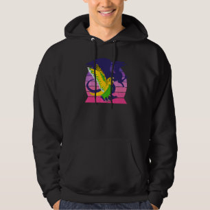Retro Parrot I Winged Dragon I Screaming Yellow Bu Hoodie