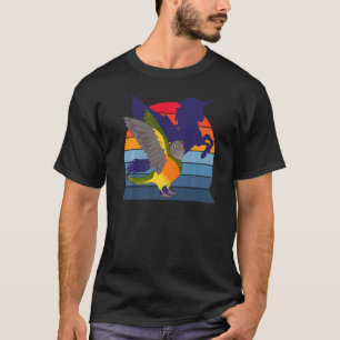 Retro Parrot I Winged Unicorn I Screaming Senegal T-Shirt