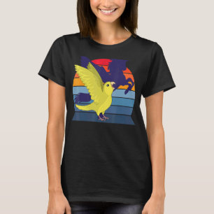Retro Parrot I Winged Unicorn I Screaming Yellow P T-Shirt