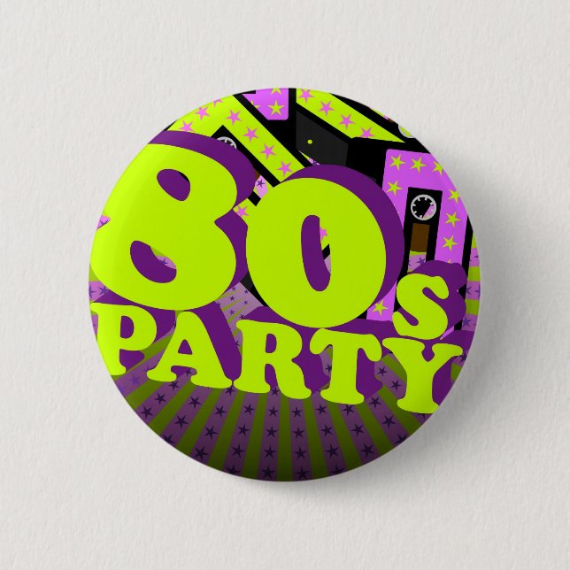 Retro Party 6 Cm Round Badge (Front)