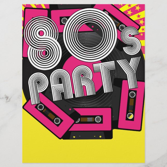 Retro Party Background Flyer (Front)