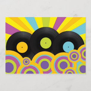 Retro Party Background Invitation