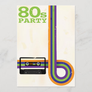 Retro Party Background Invitation