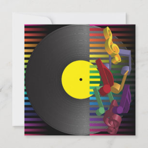 Retro Party Background Invitation