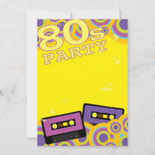 Retro Party Background Invitation