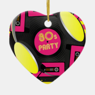 Retro Party Ceramic Tree Decoration