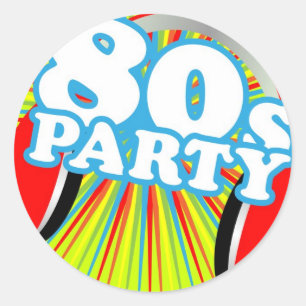Retro Party Classic Round Sticker