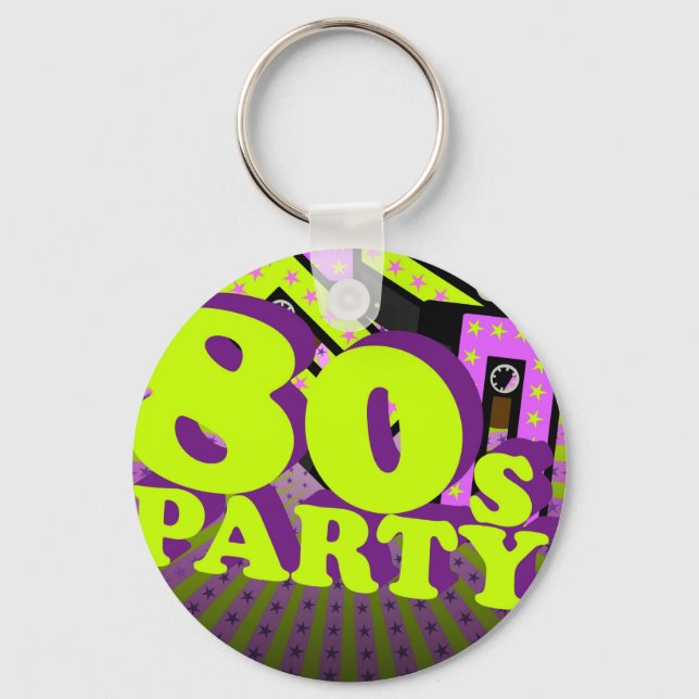 Retro Party Key Ring (Front)