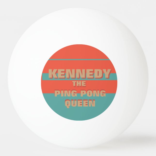 Retro party modern stylish custom ping pong ball (Front)