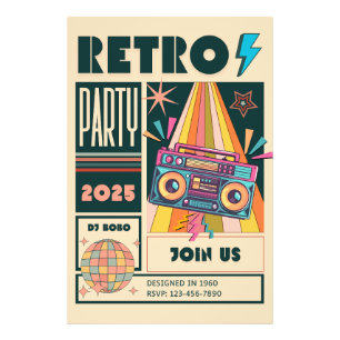 RETRO PARTY PHOTO PRINT