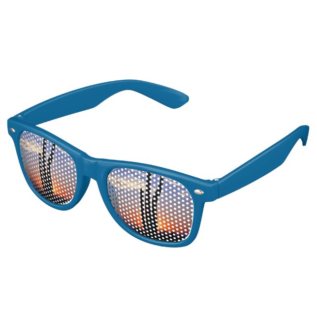 Retro Party Shades Cactus Desert  Sunglasses (Angled)