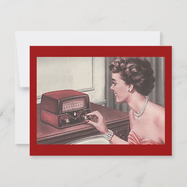 Retro Party Turning Back Time & Music Invitation (Front)