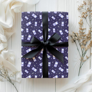 Retro Pastel Arcade Moon And Stars  Wrapping Paper