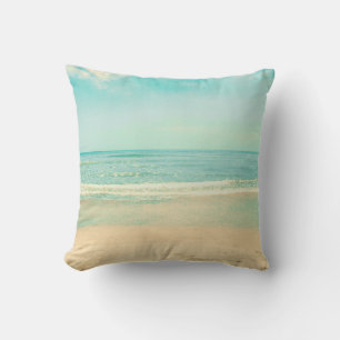 Retro Pastel Beachbeach,background,summer,vintage, Cushion