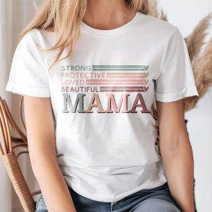 Retro Pastel Beautiful Mama Mum's Affirmation T-Shirt