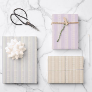 Retro pastel boho wrapping paper for Christmas