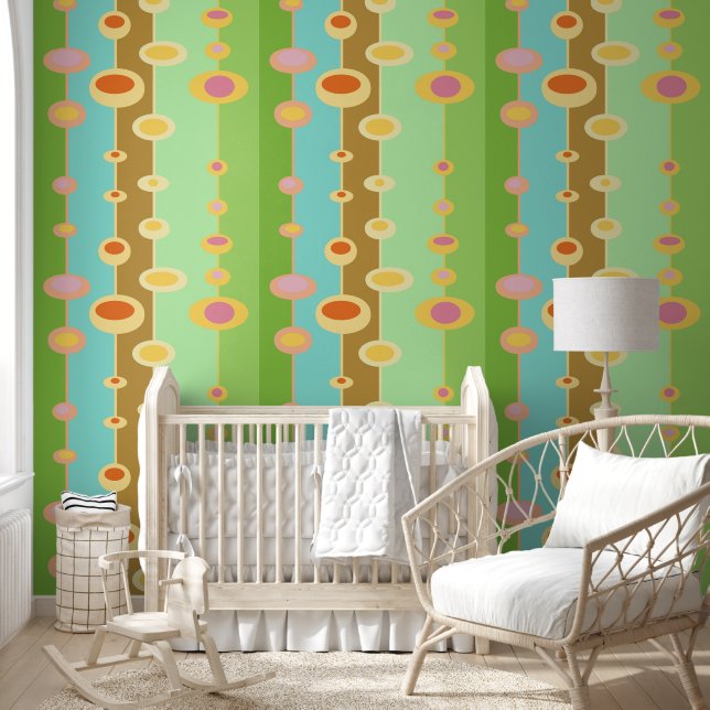 Retro pastel brights 70s wallpaper (Kids)