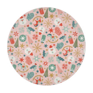 Retro Pastel Christmas  Cutting Board