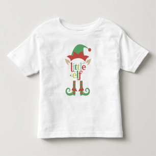 Retro Pastel Christmas Little Elf Toddler T-Shirt