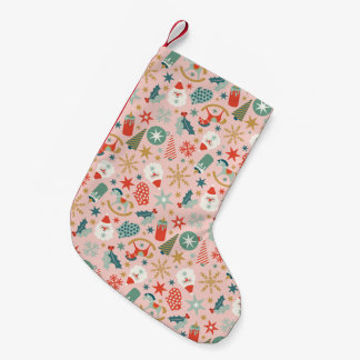 Retro Pastel Christmas  Small Christmas Stocking