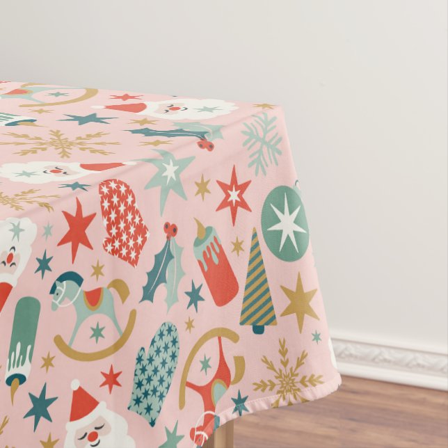 Retro Pastel Christmas  Tablecloth (In Situ)