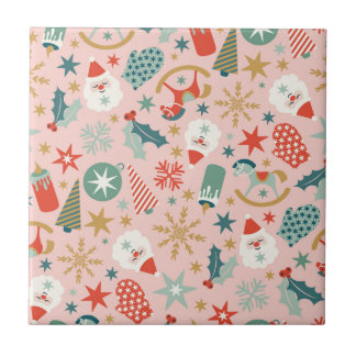 Retro Pastel Christmas  Tile