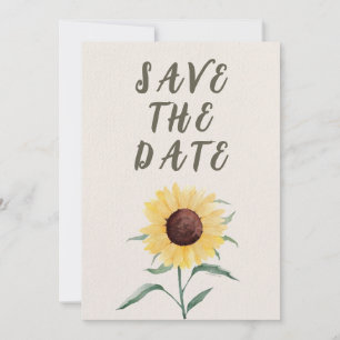 Retro Pastel Colour Daisy Wedding Save The Date